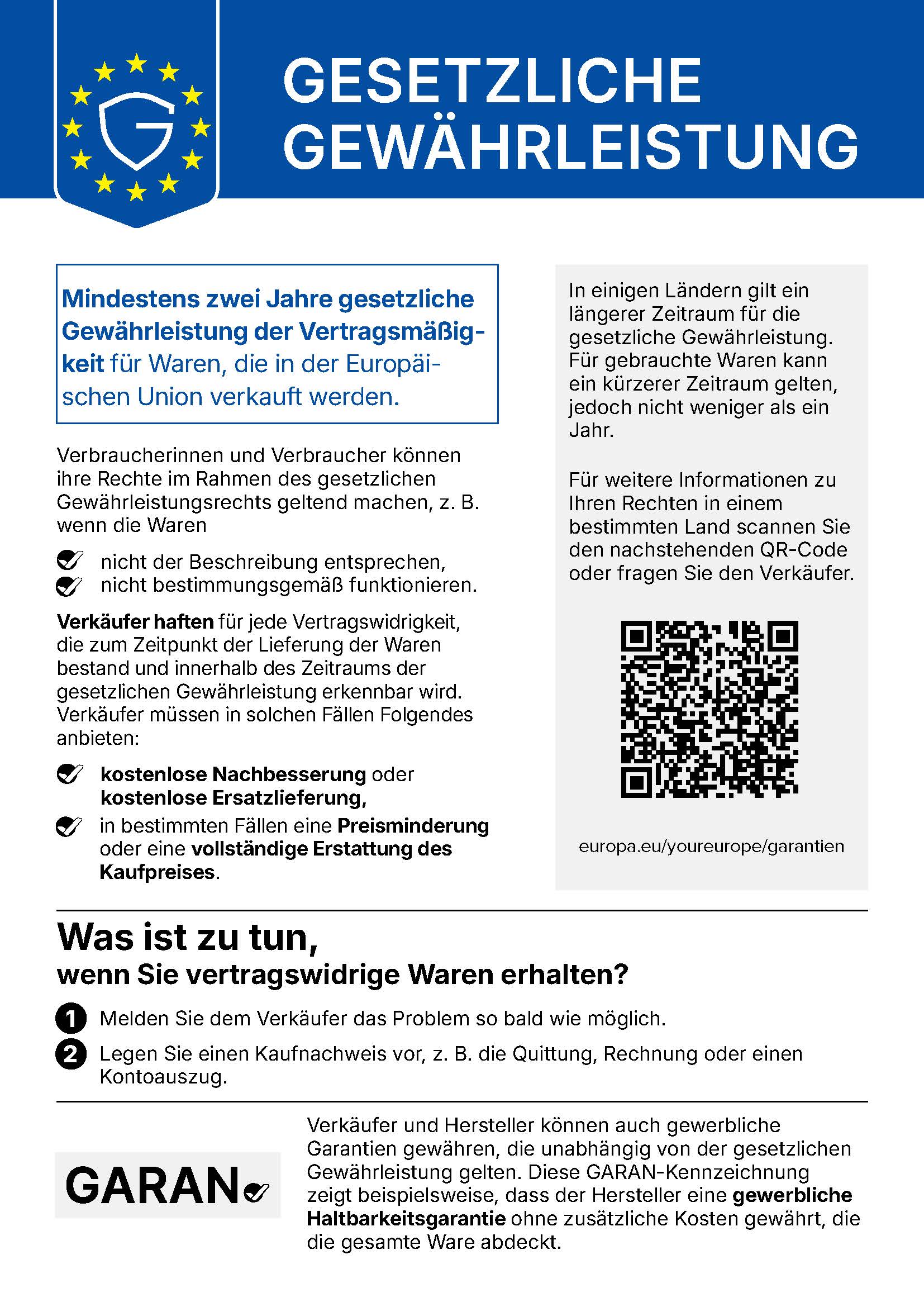 EU-Mitteilung zur gesetzlichen Gew�hrleistung