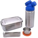 Special idea for school enrollment: Premium-Set with leak-proof lunchbox and 14oz drinking bottle - blue