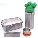 Einschulungs-Set: JuNiki´s® Lunchbox + Trinkflasche isoliert 420ml Grün