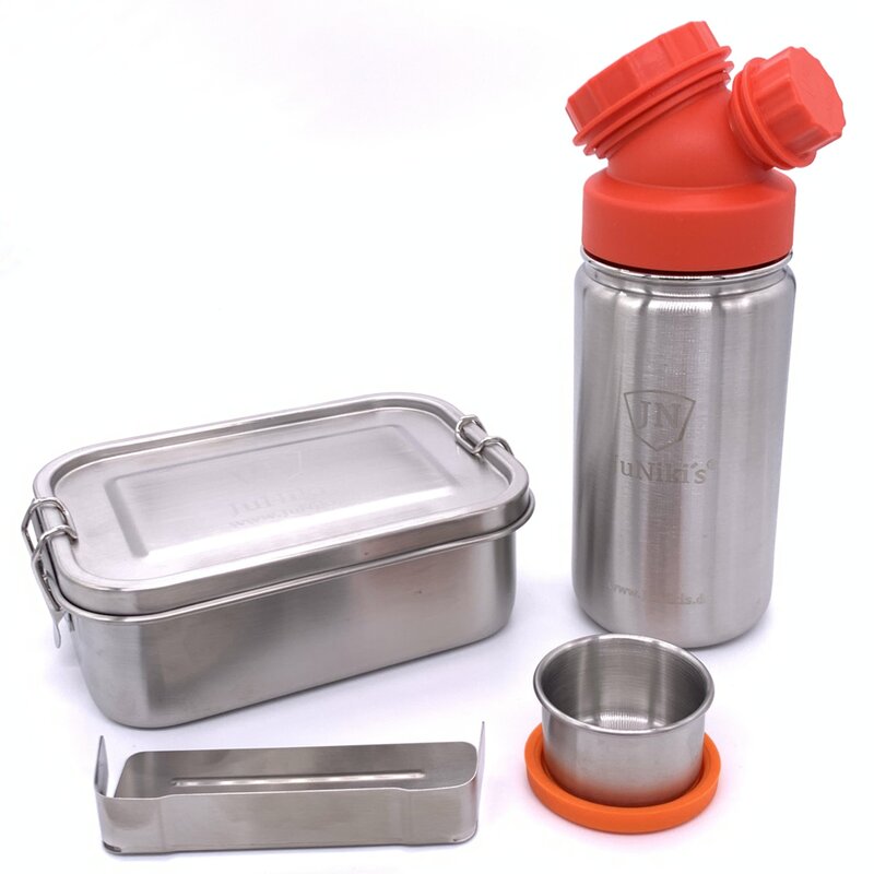 Special idea for school enrollment: Premium-Set with leak-proof lunchbox and 14oz drinking bottle - red