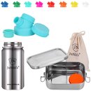 Einschulungs-Set: JuNikis Lunchbox + Trinkflasche isoliert 420ml Trkis