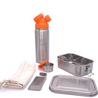 Schler-Set: JuNikis Lunchbox + Trinkflasche isoliert...