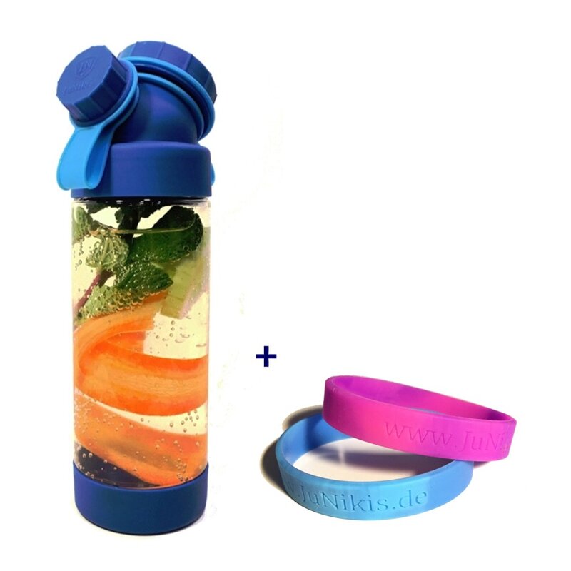 TRITAN // 13,5OZ // SET WITH SILICONE BRACELETS //  BLUE + 2 BRACELETS