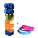 TRITAN // 13,5OZ // SET WITH SILICONE BRACELETS //  BLUE + 2 BRACELETS