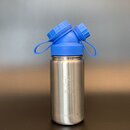 JuNiki´s® eco line isolierte Edelstahl Trinkflasche 420ml - Teefilter ergänzbar - Blau