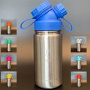 JuNiki´s® eco line isolierte Edelstahl Trinkflasche 420ml - Teefilter ergänzbar - Blau