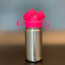 JuNiki´s® eco line isolierte Edelstahl Trinkflasche 420ml - Teefilter ergänzbar Pink