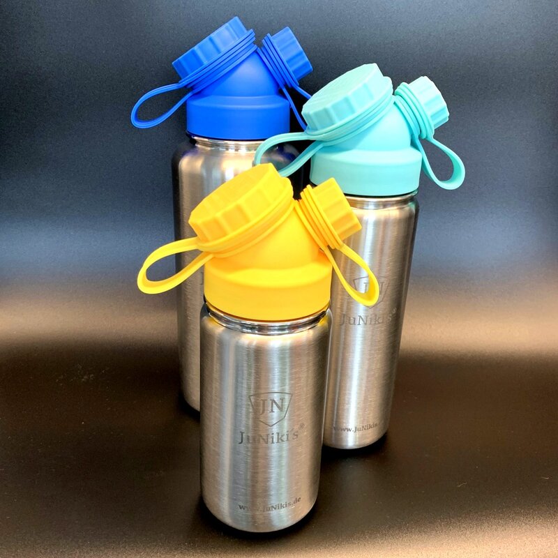 Isolierte Edelstahl-Wasserflasche Mit 3 Deckeln | 340 Ml, 482 Ml, 758 Ml – Wiederverwendbar & Schweißfrei