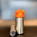 JuNikis eco line isolierte Edelstahl Trinkflasche 420ml - mit Teefilter Orange