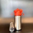 JuNiki´s® eco line isolierte Edelstahl Trinkflasche 420ml - mit Teefilter Red