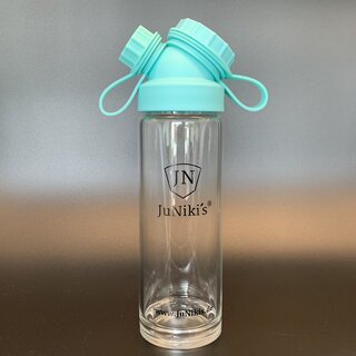 JuNiki´s® Trinkflasche aus Glas - handmade - praktische...