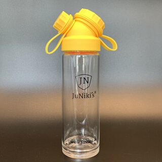 JuNiki´s® Trinkflasche aus Glas - handmade - praktische...