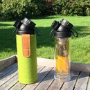JuNiki´s®  Tea to go Isoflasche aus Glas - handmade - mit Trinköffnung Gelb