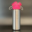 JuNiki´s® eco line insulated stainless steel flask 18oz/32oz with cap in Pink/White
