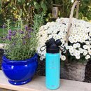 INSULATED STAINLESS STEEL FLASK // 18OZ // TURQUOISE