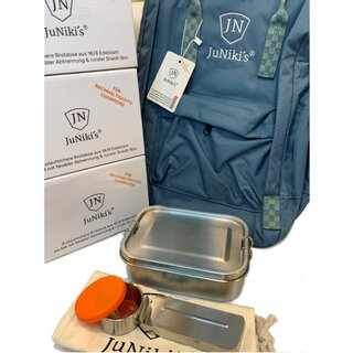 4 JuNikis eco line Edelstahl Lunchbox Sets + 1...