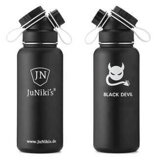 INSULATED STAINLESS STEEL FLASK // 32OZ // BLACK DEVIL