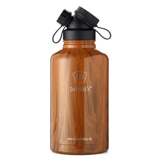 INSULATED STAINLESS STEEL FLASK // 64OZ // TEAK