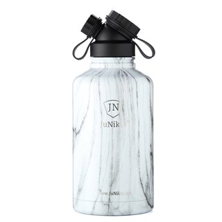 INSULATED STAINLESS STEEL FLASK // 64OZ // WHITE MARBLE