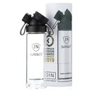 JuNikis Trinkflasche aus Borosilikatglas 550ml/18oz - umweltbewusst, BPA-frei, auch für Kohlensäure geeignet