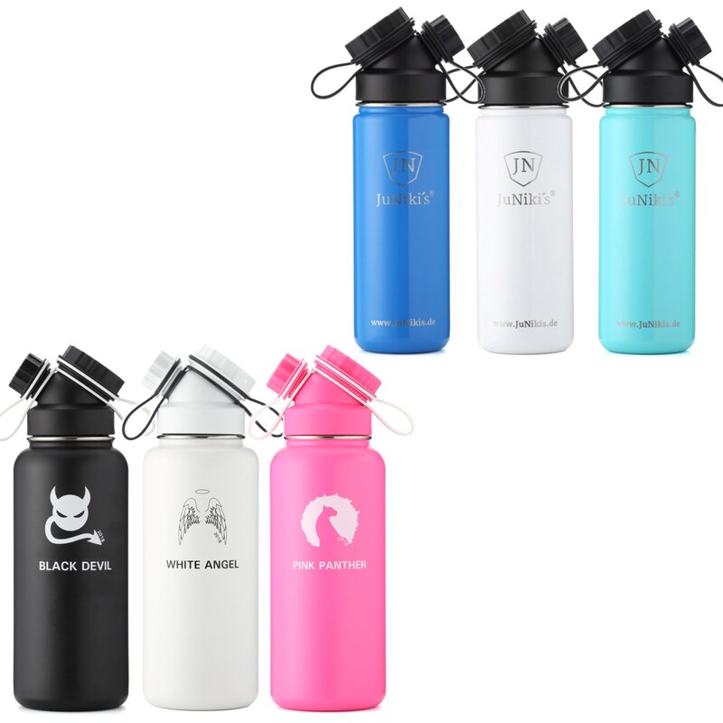 INSULATED STAINLESS STEEL FLASK // SET // 1 FLASK 32OZ + 1 FLASK 18OZ (color of choice)