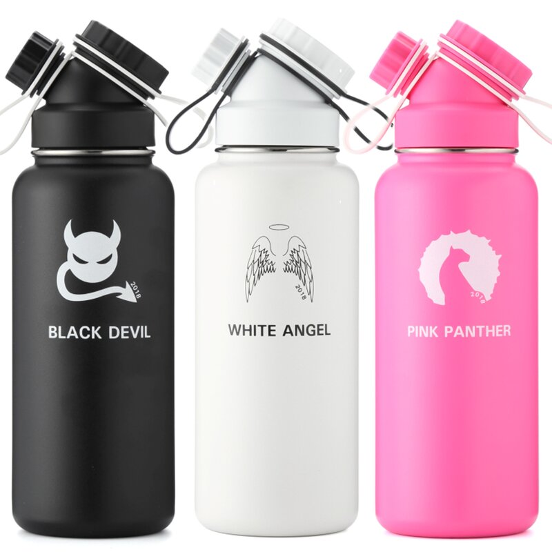 INSULATED STAINLESS STEEL FLASK // SET // 3 FLASKS 32OZ (color of choice)