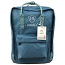 Hip JuNiki´s Backpack - with 2 side pockets big enough for drinking bottles - Turquoise chessboard pattern