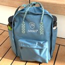 Hip JuNiki´s Backpack - with 2 side pockets big enough for drinking bottles - Turquoise chessboard pattern