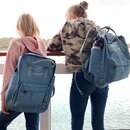 Hipper JuNikis Rucksack - 2 Seitentaschen fr JuNikis Trinkflaschen - Dunkeltrkis