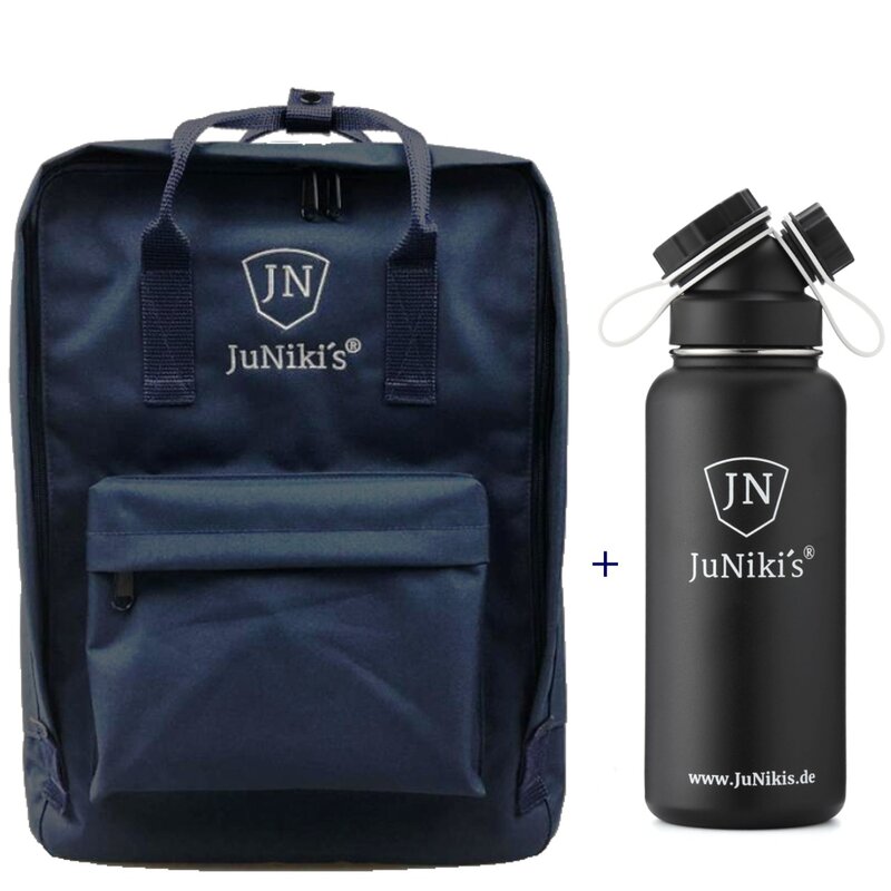 Promotional-Sets with 30 EUR Benefit: JuNikis Backpack and 32oz insulated stainless steel flask Black Devil