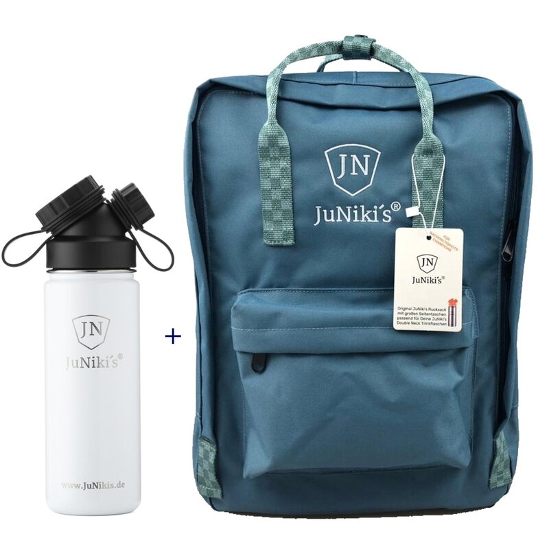 Promotional-Sets with 20 EUR Benefit: JuNikis Backpack and 18oz insulated stainless steel flask White
