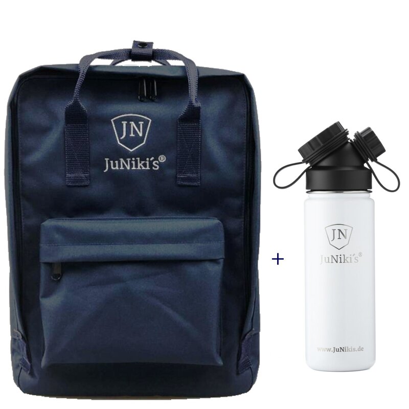 Promotion-Set: JuNikis Rucksack + JuNikis Trinkflasche 550ml Weiss