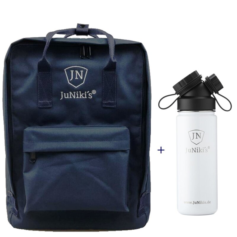 Promotional-Sets with 20 EUR Benefit: JuNikis Backpack and 18oz insulated stainless steel flask White
