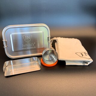 Set: JuNiki´s® eco line Edelstahl Lunchbox Brotdose +...