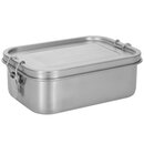 Set: JuNiki´s® eco line stainless-steal lunchbox + flexible divider + dipper box + bag